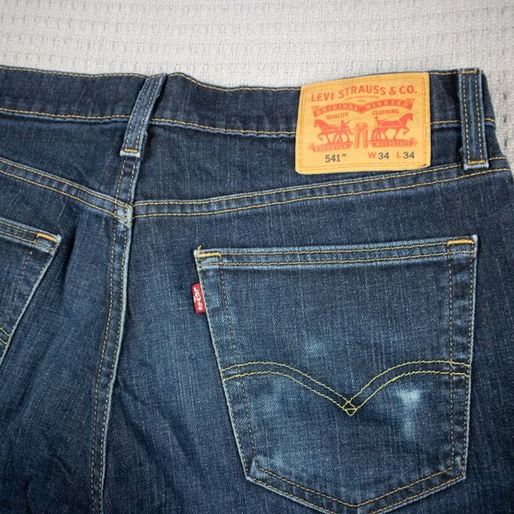 Levi's 541 Athletic Tape Faded Denim Jeans 34x34 - Picture 8 of 8
